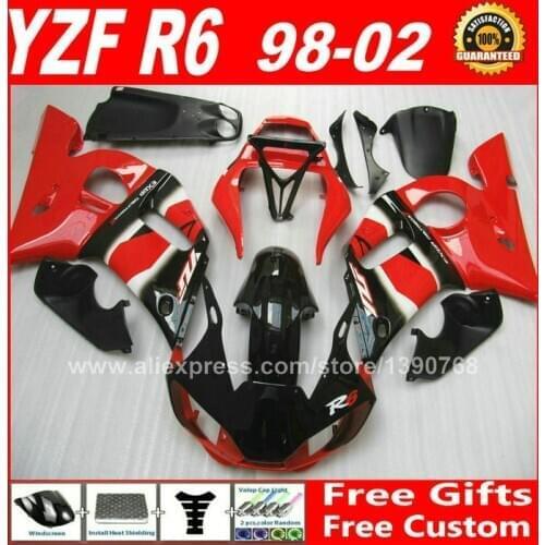 OEM red fairings Fit for YAMAHA R6 1998 1999 2000 2001 2002 plastic parts 98 99 00 01 02 fairing kits U4T0