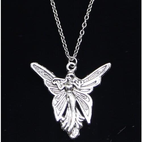 New Fashion Necklace 38x37mm butterfly angel Pendants Short Long Women Men Colar Gift Jewelry Choker