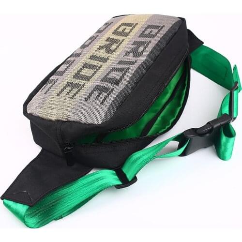 JDM Waist Bag Fanny Pack Racing Tuning Harness Fabric Straps Seat Belt Drift Car Auto Collection