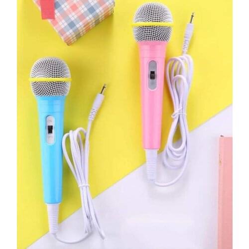 1pc Wired Microphone Toy Musical Instrument Karaoke Singing Music Toy Microphone Toy Kids Children Christmas Gift Kid Funny Gift