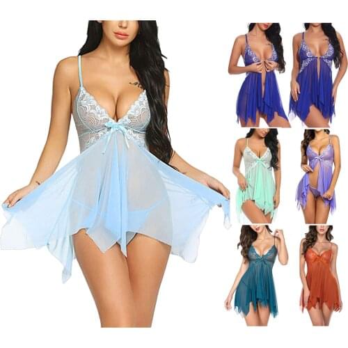 Perspective pijama feminino Women Mesh Lace Sleepwear Lingerie Sexy Lingerie Elegant Front Open Bra with Briefs костюм женский