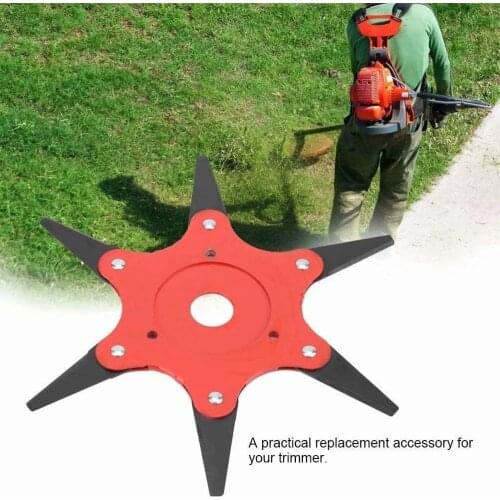 Trimmer Replacement Head 6 Steel Blades Razors 65Mn Trimmer Head Cutter Grass Weed Eater Brush Cutter Tool for String Trimmer