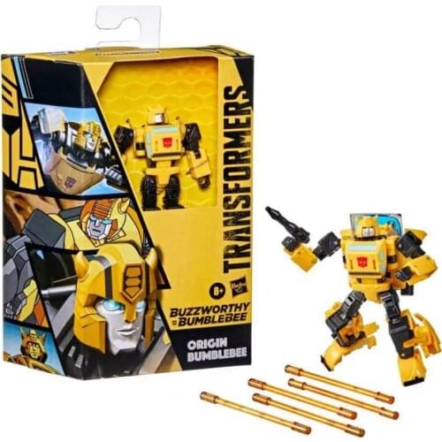 Transformers Buzzworthy Bumblebee War for Cybertron Origin Bumblebee Action Figure Model Collection Toy for Kids Gift