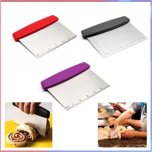 1Pcs Stainless Steel Metal Griddle Scraper Chopper - Great As Dough Cutter for Bread and Pizza Dough
