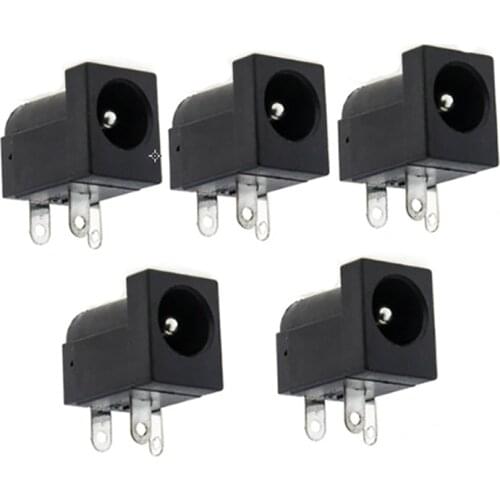 10/20pcs DIP 3Pin DC 5.5x2.1/2.5mm Power Supply Connectors Jack Socket Female PCB Mount Terminal Adapter Blocks Universal socket
