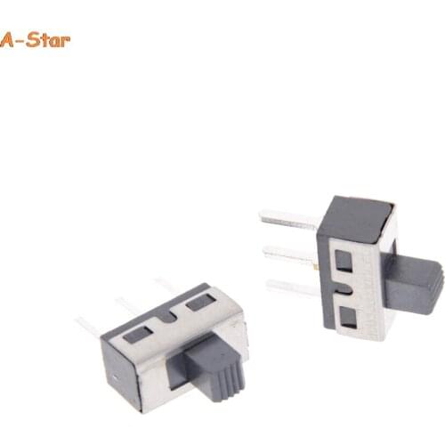10Pcs 3Pins SS12D10 toggle switch straight feet 1P2T handle high 5mm spacing of 4.7mm 3A 250V SS12D10G5 Wholesale