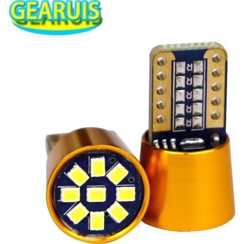 100pcs 9V to 32V T10 canbus no error 9 SMD 2016 LED 0.25A 194 168 non polar W5W 3W LED Car Reading Interior Lights white