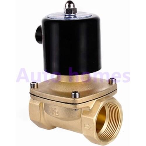 2 way 2w series 2W400-40 brass water Air gas water solenoid valve 1-1/2" 2 inch 220V AC Normally close copper valve
