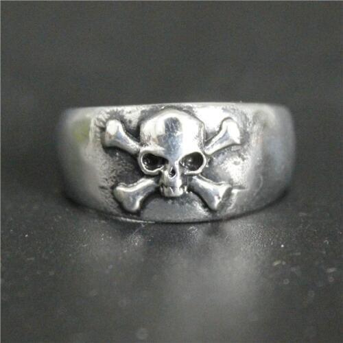 2016 Fashion New Band Skull With Cross Bones Ring 316L Stainless Steel Top Quality Fashion New Design Biker Ring
