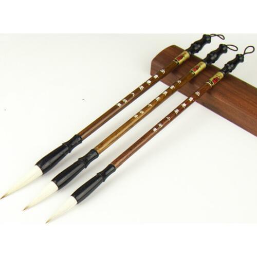 3pcs Chinese Calligraphy Pen Multiple Hair Quality Chinese Painting Brush Pen Set Beginner Calligraphy Practice Writing Brush