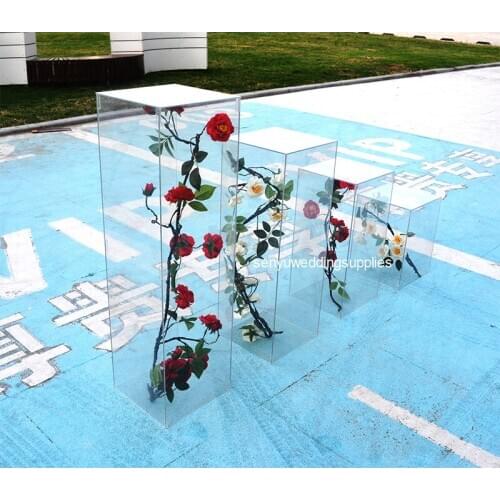 3pcs/set )2set/lot)Wedding furniture luxury golden column flower stand senyu1519