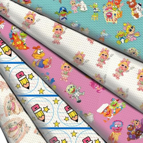 50*145cm Kawaii Pig Frog Bubble Fabric Bullet Textured Cute Animal Liverpool Fabric for Sewing Needlework DIY Cloth
