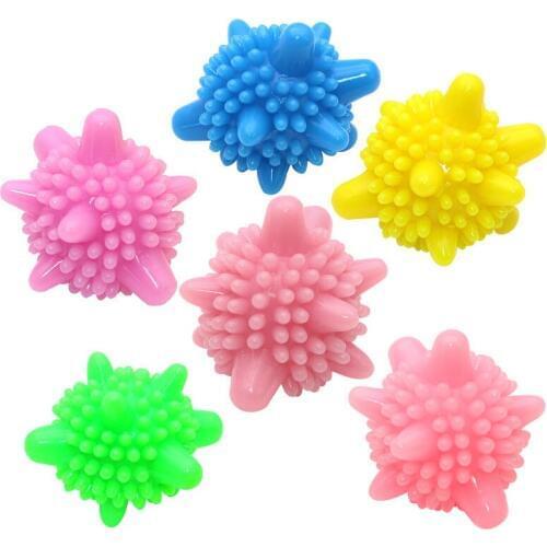 6pcs/lot 6cm Magic Laundry Ball For Household Cleaning Washing Machine Clothes Softener Starfish Shape Solid Cleaning Balls