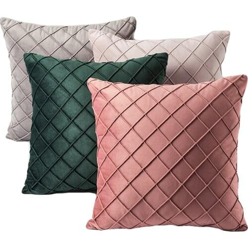 Stripe Velvet Throw Pillow Case for Bedroom Sofa Decoration Pillowcases Soft Cushion Cover Plaid Pillow Cover 30x50cm/45x45cm