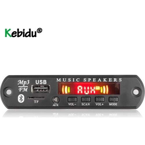 Wireless Bluetooth 5.0 MP3 WMA Decoder Board 12V Car Audio USB TF FM Radio Module Recording MP3 Player With Remote Control