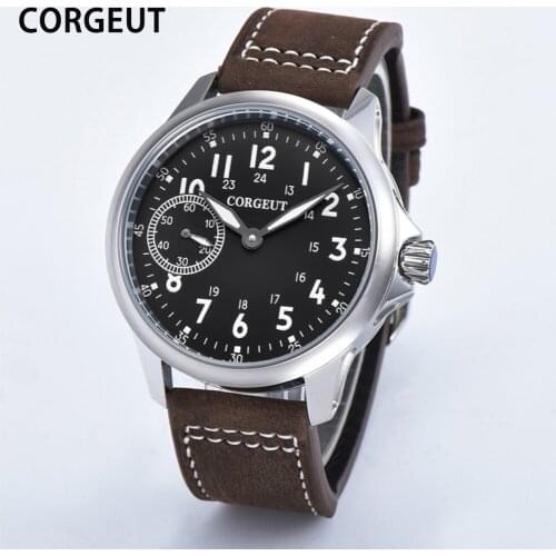 CORGEUT Minimalist Watch Men Automatic Fashion Mechanical Watches Mens Luxury Brand Leather Wristwatch Classic zegarek meski