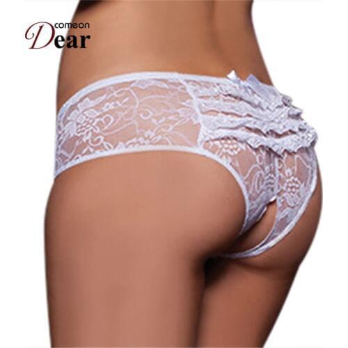 Comeondear Erotic Panties with A Hole Transparent Sexy Underwear xxxl 5XL 6XL Plus Size Female Lace Thong Hot Tanga Mujer PB5178