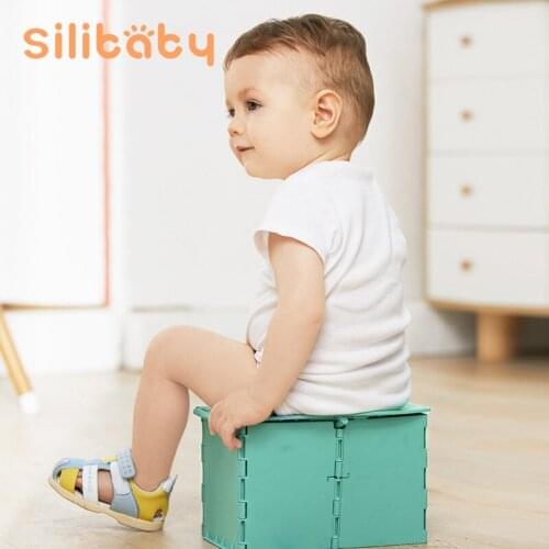 Silibaby Baby Toilet Car Outdoor Travel Camping Foldable Toilet Child Toilet Training Toilet Child Convenient Toilet Urinal