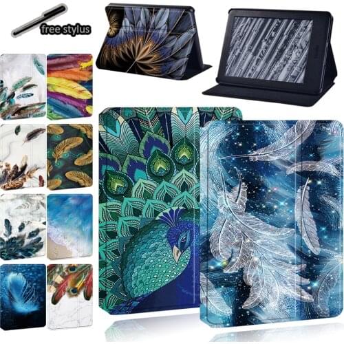 For Amazon Kindle Paperwhite 4/1/2/3/ Amazon Kindle 10th Gen/Kindle 8th Gen Tablet Case PU Leather Protective Case + Free Stylus