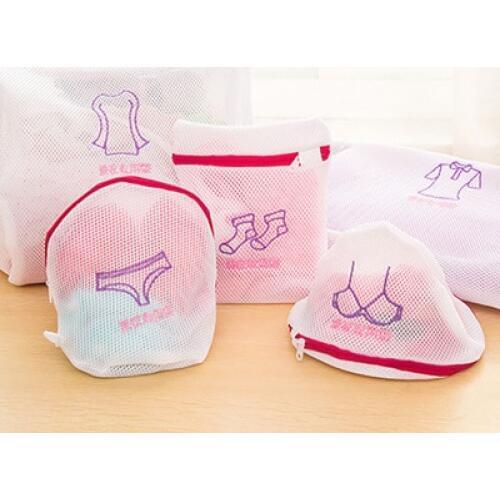 Double Layer Zippered Mesh Laundry Protector Bag Thickened Clothes Underware Bra Shirt Sock Laundry Bag for Washing Machines