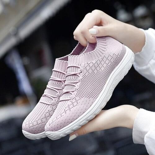 Breathable Mesh Sneakers, Comfortable Walking Shoes, Womens Shoes, Lightweight Soft-soled Flat Shoes, Summer
