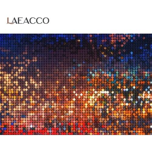 Laeacco Fantasy Gold Dots Disco Music Party Pattern Poster Banner Photographic Backdrop Photo Background Photocall Photo Studio