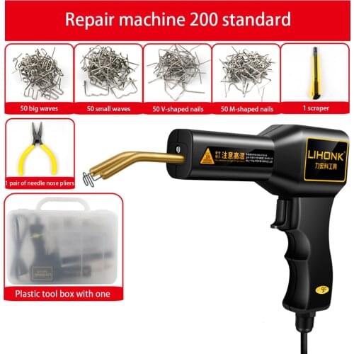 LK-702 Plastic Welder Garage Tools Repair Welding Gun PVC Car Repairing Hot Stapler 30W Soldering Iron Set