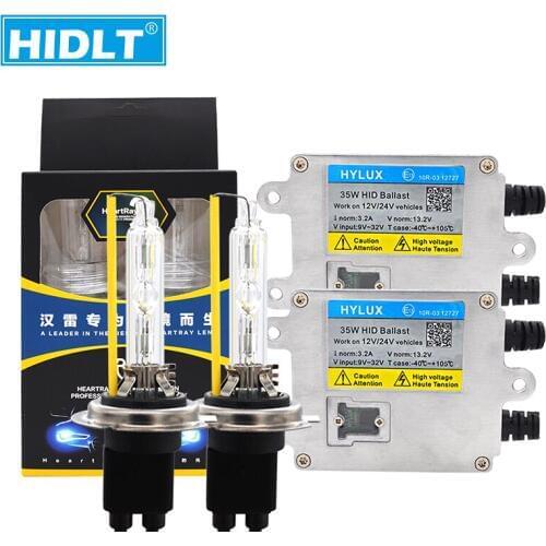 HIDLT Super Fast Bright 35W HeartRay Hylux HID Xenon Headlight Kit H1 H7 H11 HB3 HB4 D2H Headlamp Bulb Hylux A2088 HID Ballast