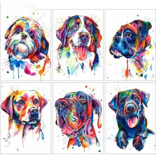 5D DIY Diamond Painting Animal Dog Avatar Diamond Embroidery Decorative Paintings Cross Stitch Kits Handicraft Needlework Art