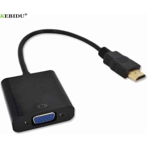 Kebidu Full HD 1080P Adaptor Micro Mini Male Adapter to VGA Female Built-in Chipset Converter for Xbox PS3
