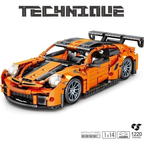 Super Racing 1:14 GT3 RS Sport Car Building Blocks Sets 1220Pcs Bricks Educational Toy Boy Kids Christmas Gifts