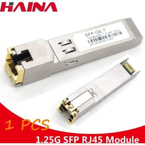 1.25G Gigabit RJ45 SFP Module 1000Mbps SFP Copper RJ45 SFP Transceiver Module Compatible For Cisco/Mikrotik Ethernet Switch