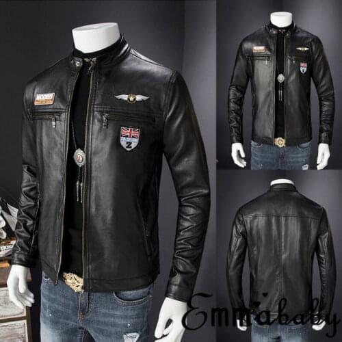 2020 Mens Leather Jackets Fall Winter Coat Men Faux Coats Biker Motorcycle Male Classic Jacket Top Quality Plus Size 3XL