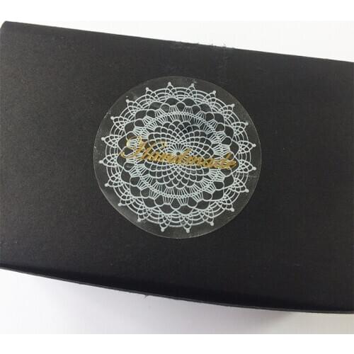 800 Pcs/lot Transparent Round White Lace Handmade Sealing Sticker Vintage DIY Scrapbooking Baking Decoration Label Stickers