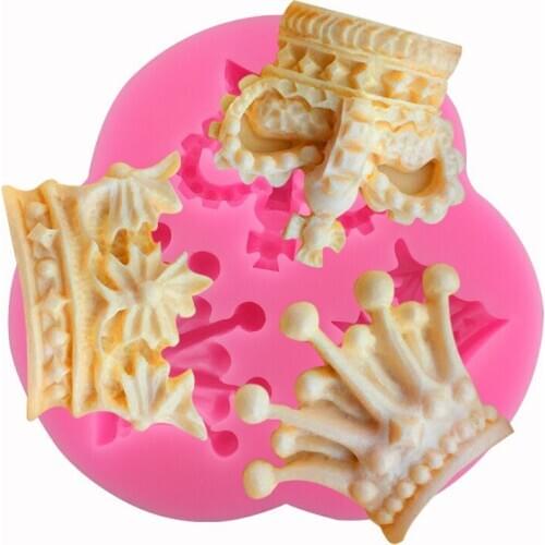 New crown shape silicone mold chocolate Mu Si fondant baking mold cake mold gypsum diy gel soap mold decoration