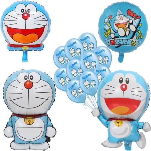 New Doraemon Foil Balloons Cartoon Pet Blue Jingle Cat Air Ballons Birthday Party Decoration Supplies Kids Balon Baby Boys Toys