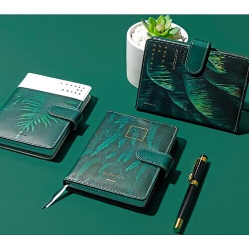 Sharkbang Creative A6 PU Cover Notebook Magnetic Buckle Leaves Series Journals Dairy Planner Agenda Sketchbook Gift Stationery