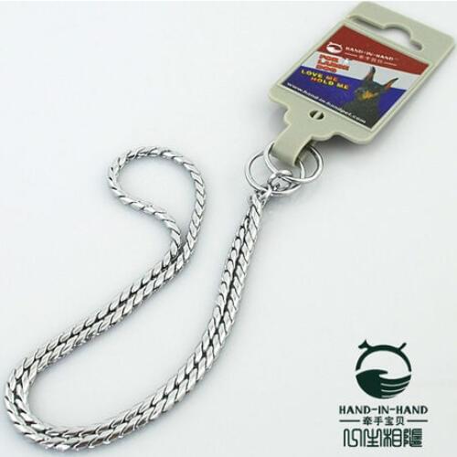 50Pcs/Lot Pet Dog Silver Collar 4mm*65cm Wholesale