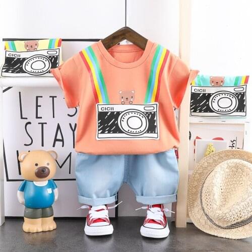 0-4 Years Summer Boy Clothing Set 2021 New Casual Fashion Active Sport T-shirt+ Pant Kid Children Baby Toddler Boy Clothing