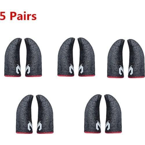 10pcs Phone Games Sweat-Proof Finger Gloves 24pin Knitted Elastic Nylon Screen Touching Sleeves for PUBG Touch Screen Game