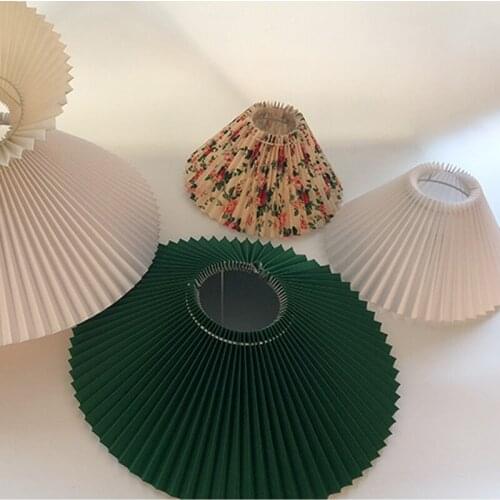Pleated Lampshade E27 Light Cover Japanese Style Fabric Table Lamp Ceiling Decor Hot Lamp Covers & Shades Lights & Lighting