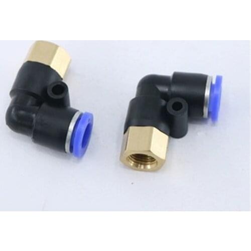 PLF Pneumatic 4-12mm OD Internal Thread M5'' 1/8'' 1/4'' 3/8'' 1/2'' Pneumatic Female Elbow Connector Tube Air Push In Fitting