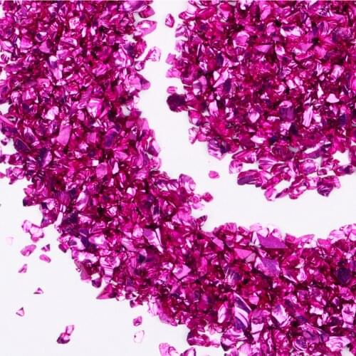 Crushed Glass Glitter Metal Chips for DIY Jewelry Making Nail Art Decoration Coaster Filling Decorative Crystal For Epoxy Resin