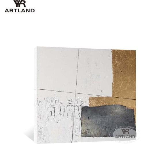 Decoracion para el hogar nordic style picture for home wall decor hand painte gold foil oil painting on canvas for living room