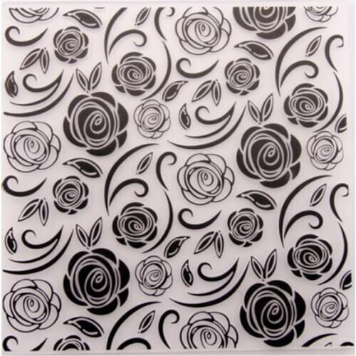 EMBOSSER Plastic Embossing Folder For Scrapbook Stencil ROSE FLOWERDIY PAPER Album Card Making CRAFT SUPPLIES Scrapbooking MOLDS