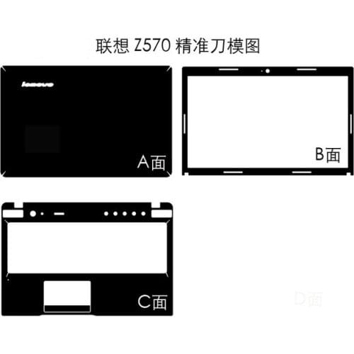 Laptop Carbon fiber Vinyl Skin Stickers Cover guard For Lenovo Z570 15.6-inch nontouchscreen