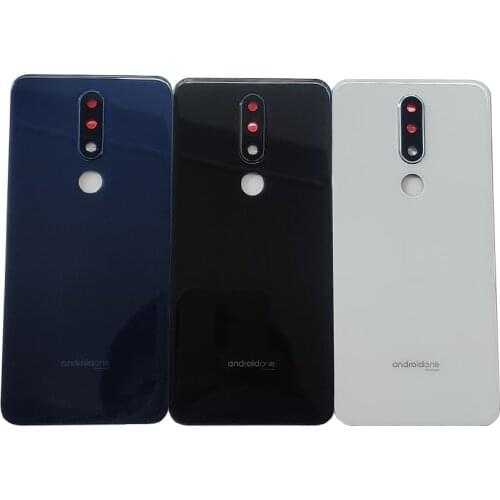 10 pcs/lot Original Rear Battery Door For Nokia 6.1 Plus ,X6 Back Housing Cover Case with adhesive Replacement parts+Camera Lens