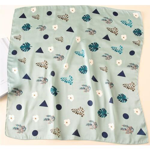 Summer decoration woman fashion scarves Square lattice pattern printing 70cmx70cm small square scarf Fresh headscarf hot gift