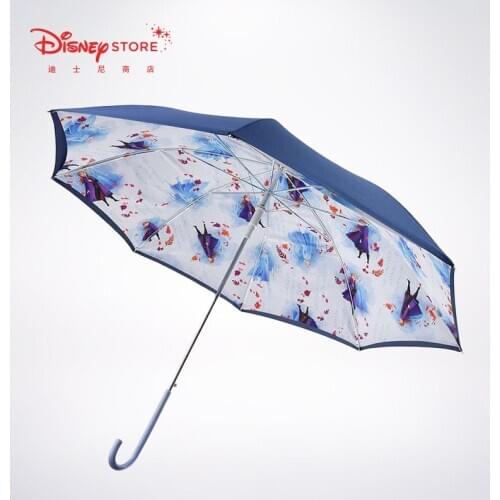 Disney Fashion Cartoon Frozen 2 Elsa Anna Long Handle Automatic Umbrella For Boys Girls Children Christmas Gift