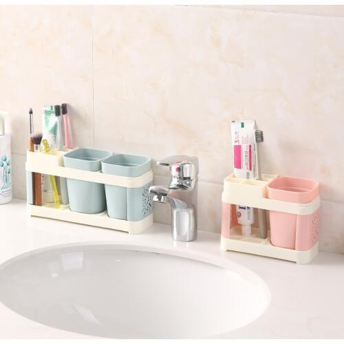 Tooth Brush Cup Toothpaste Toothbrush sets Holder Seat Couples bathroom organizer Toothbrush Storage Holder